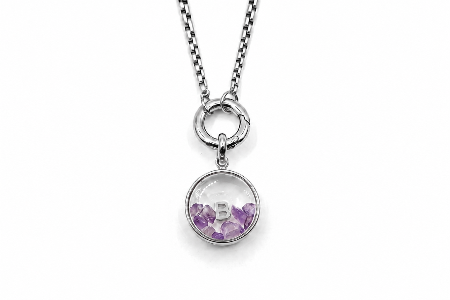 Leilani Mini Personalised Polished Steel Necklace