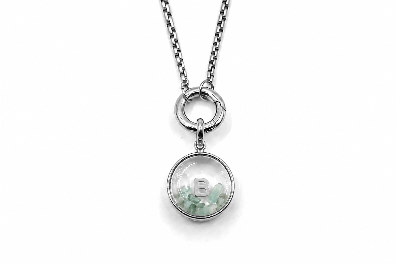 Leilani Mini Personalised Polished Steel Necklace