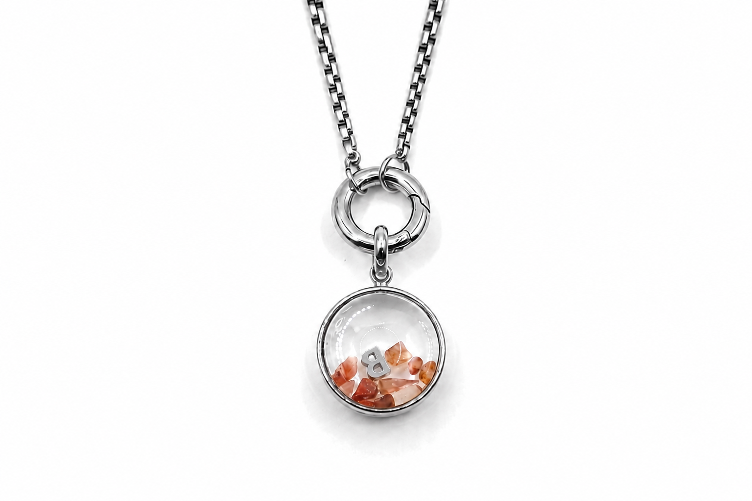 Leilani Mini Personalised Polished Steel Necklace