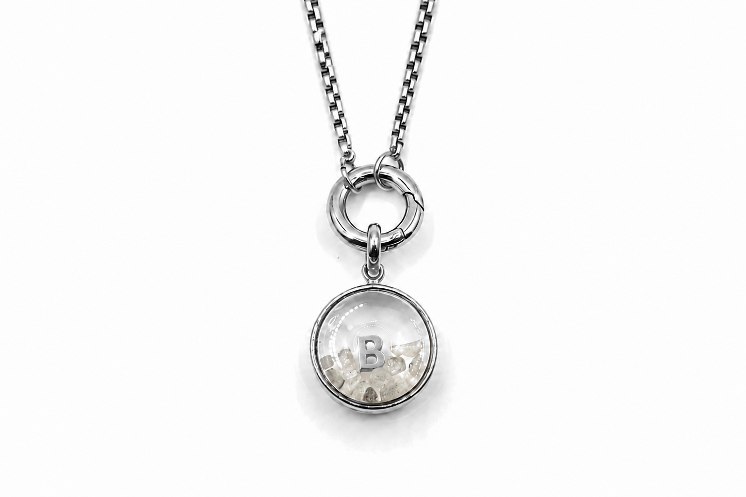 Leilani Mini Personalised Polished Steel Necklace