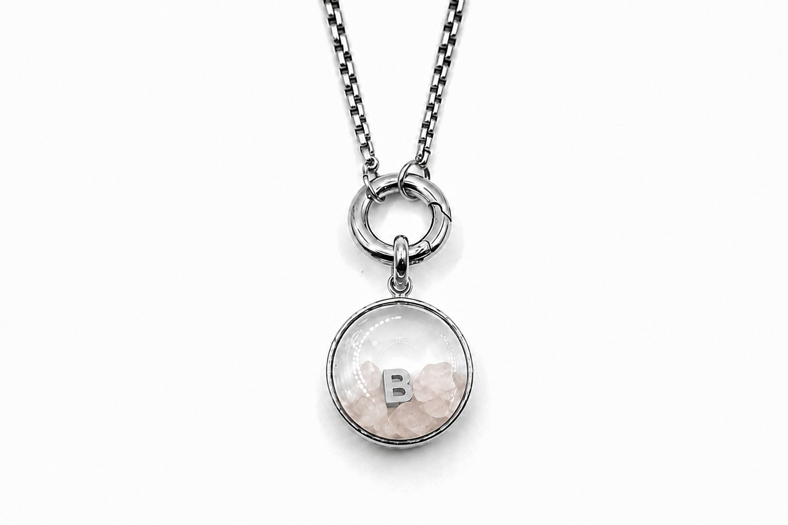 Leilani Mini Personalised Polished Steel Necklace