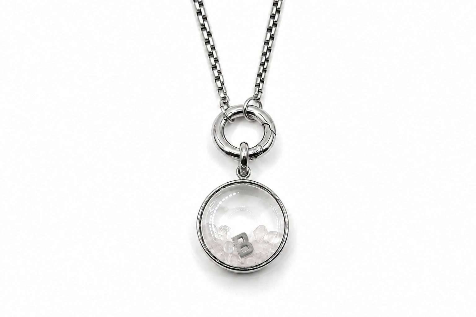 Leilani Mini Personalised Polished Steel Necklace