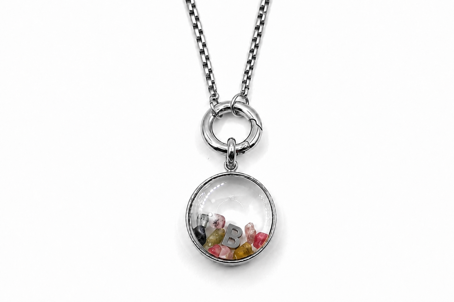 Leilani Mini Personalised Polished Steel Necklace