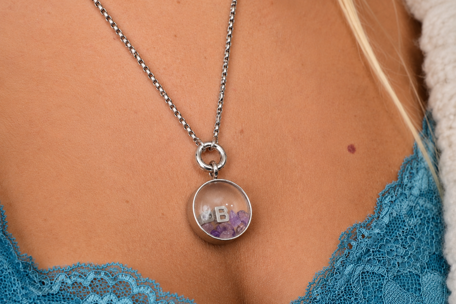 Leilani Midi Personalised Polished Steel Necklace