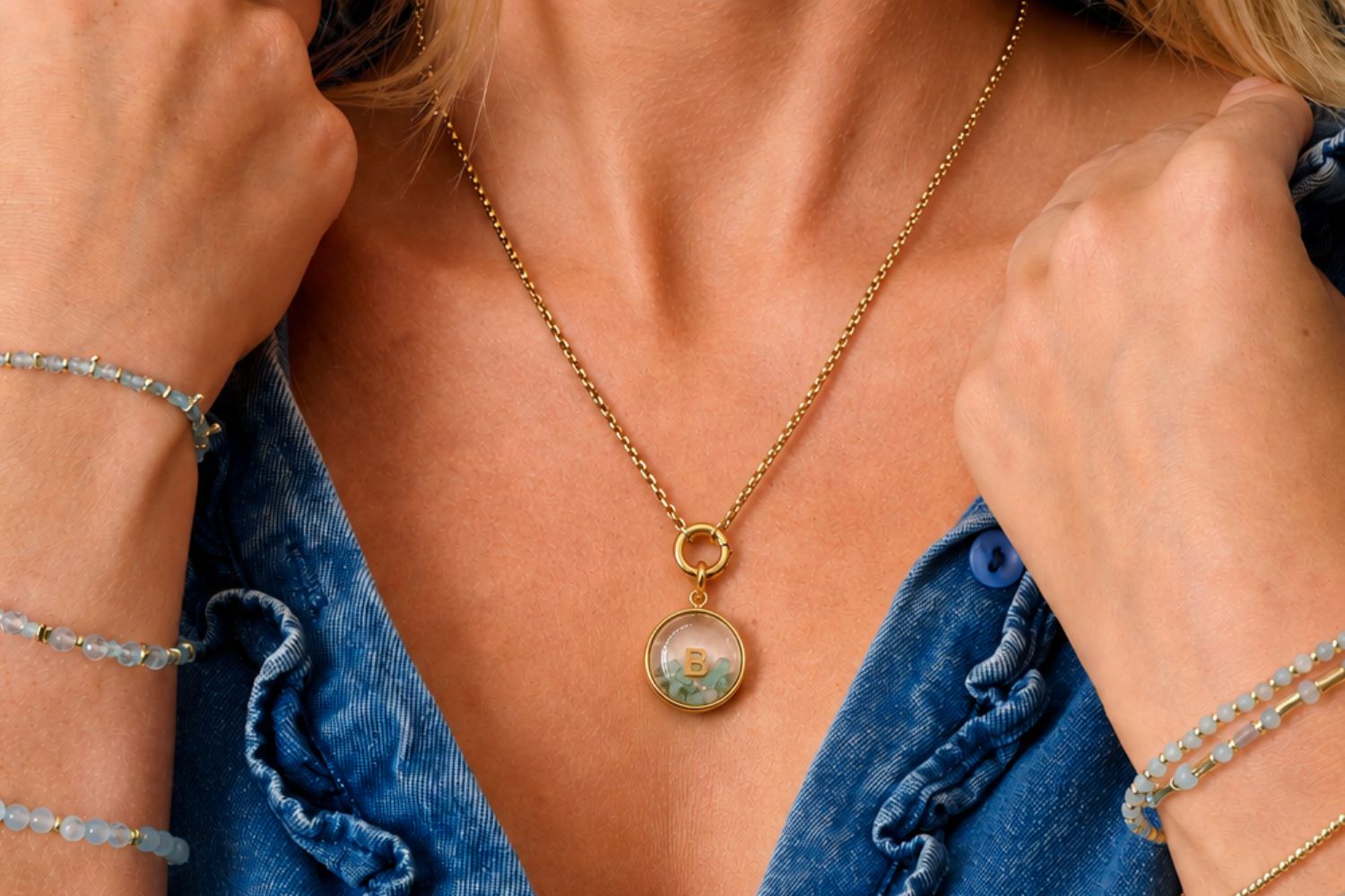 Leilani Mini Personalised PVD Gold Necklace