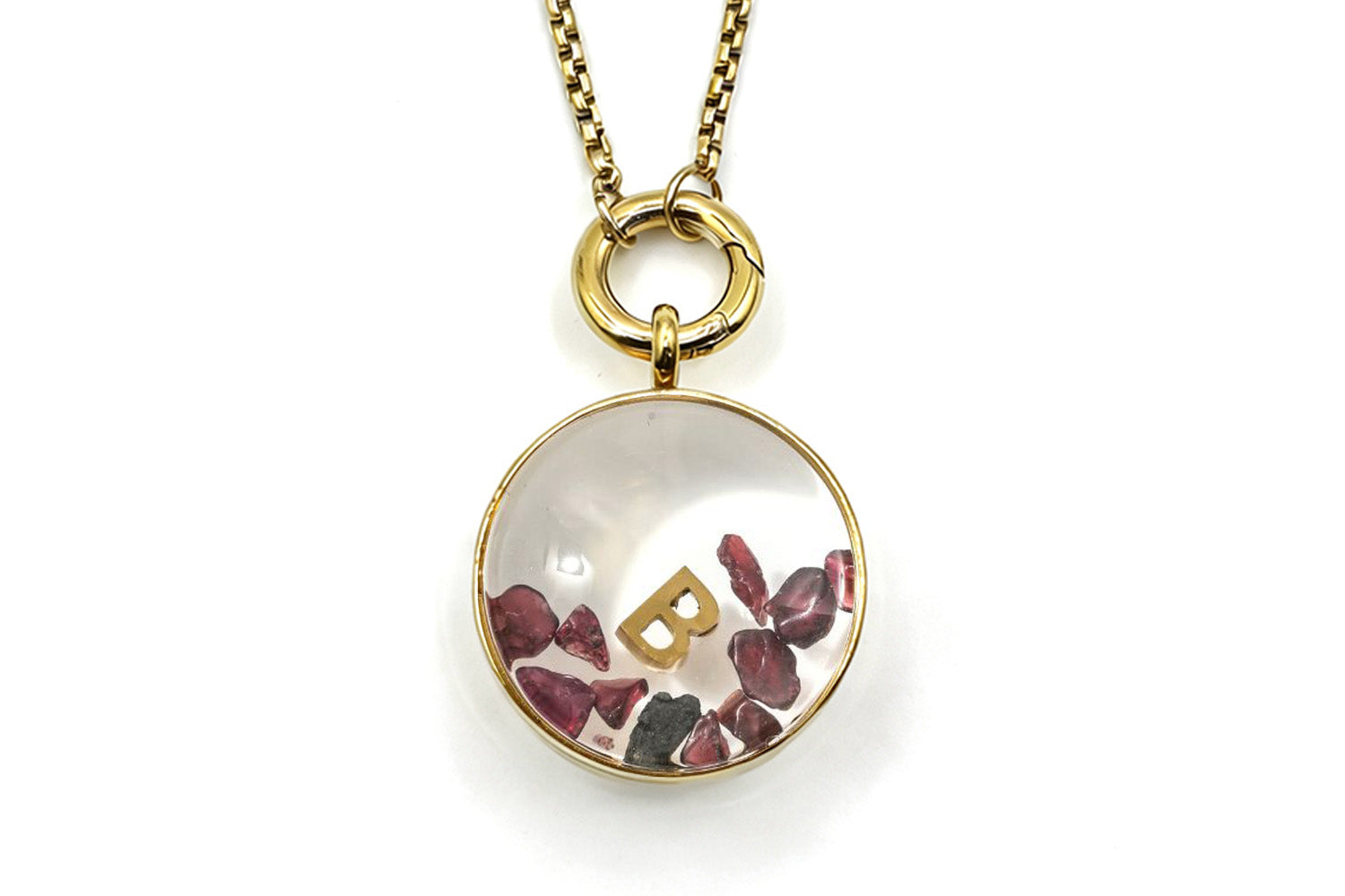 Leilani Locket Garnet #gemstone_garnet