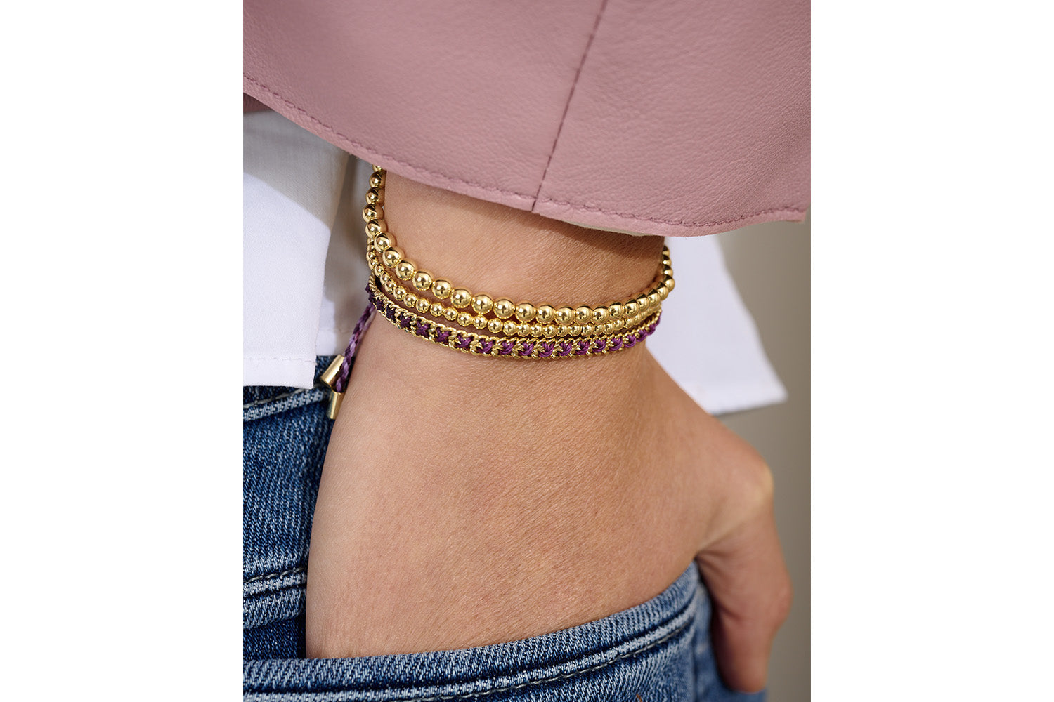 Mixing it up with Woven and Chain for a glam evening style, look no further than Lilia Purple Gold.