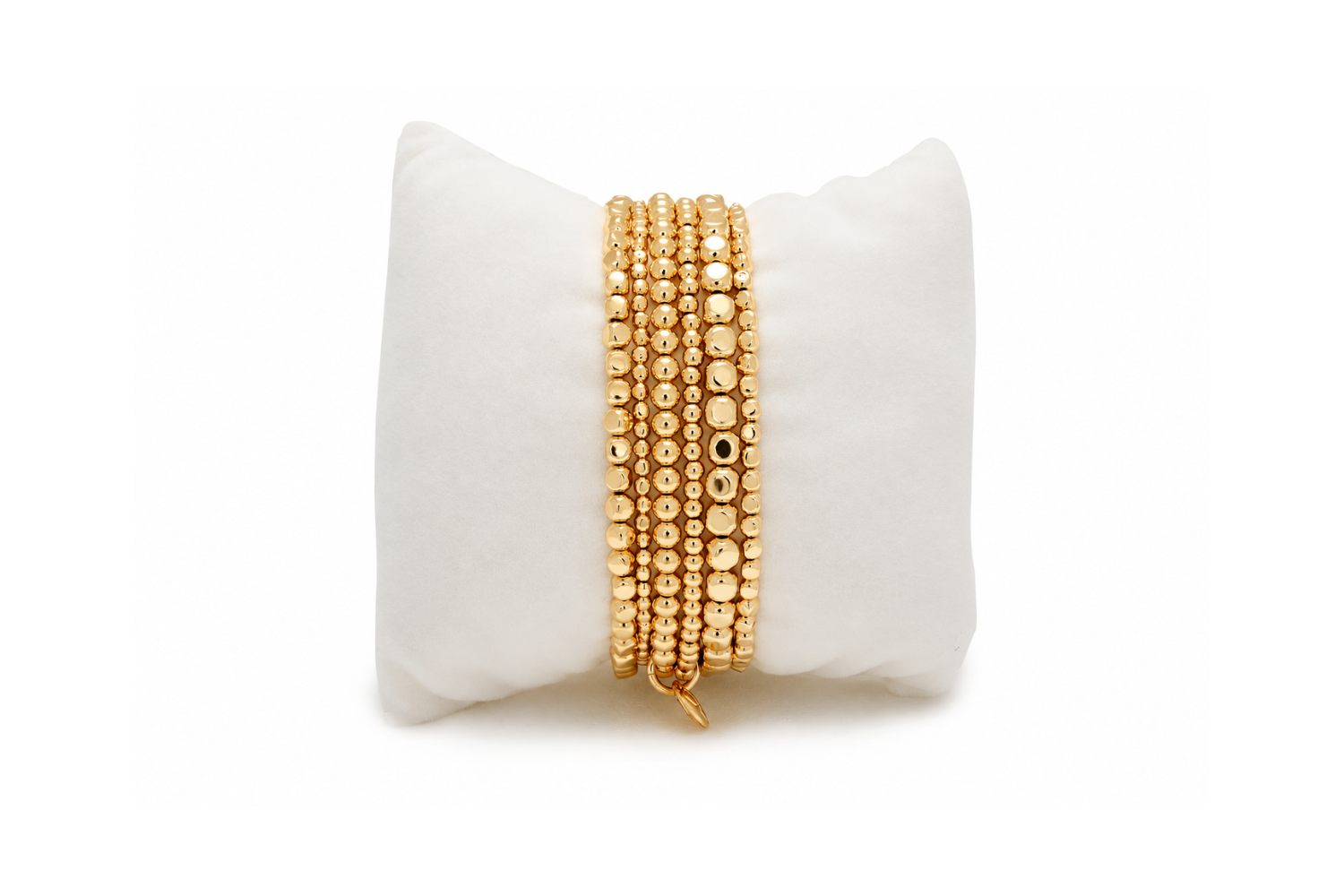 Lucia Gold 6 Layered Waterproof Bracelet Stack