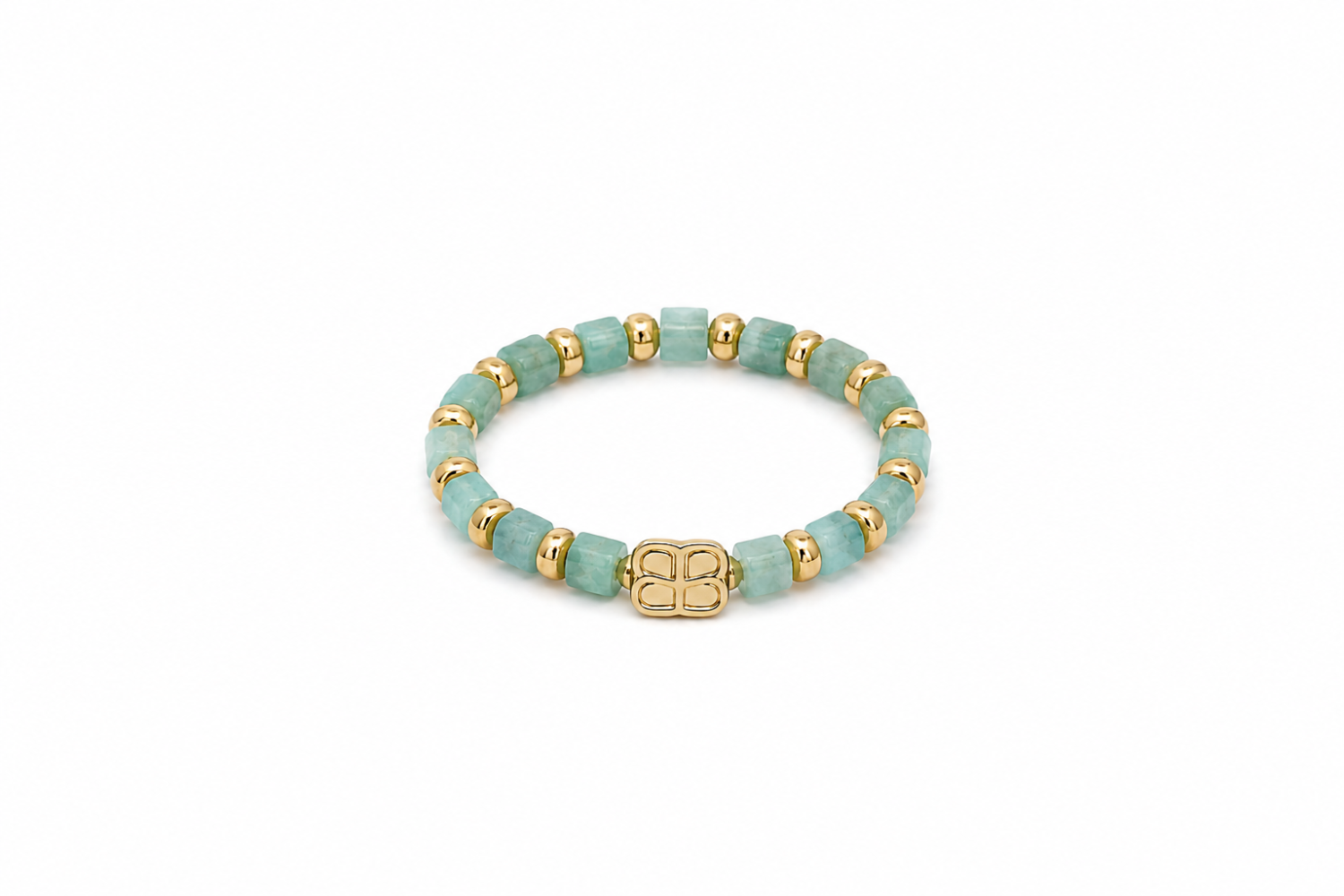 Mala Amazonite Waterproof Gold Ring
