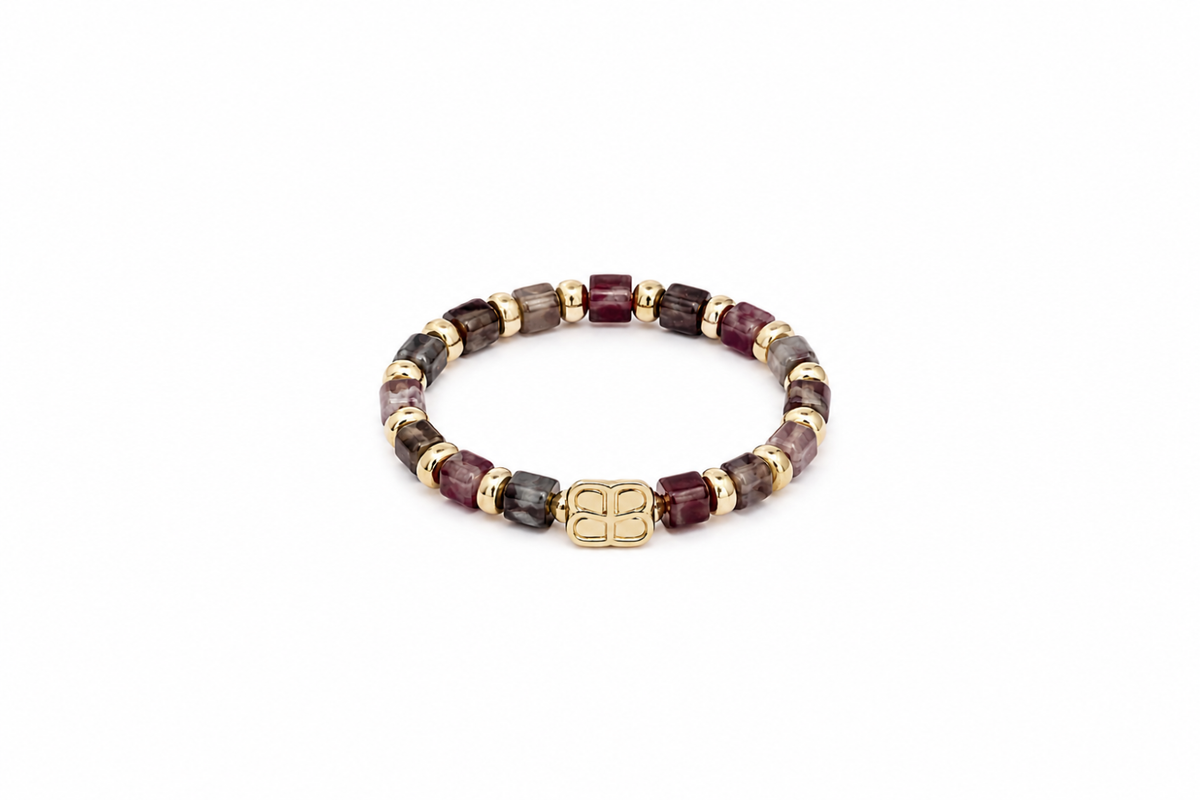Mala Tourmaline Gold Gemstone Ring