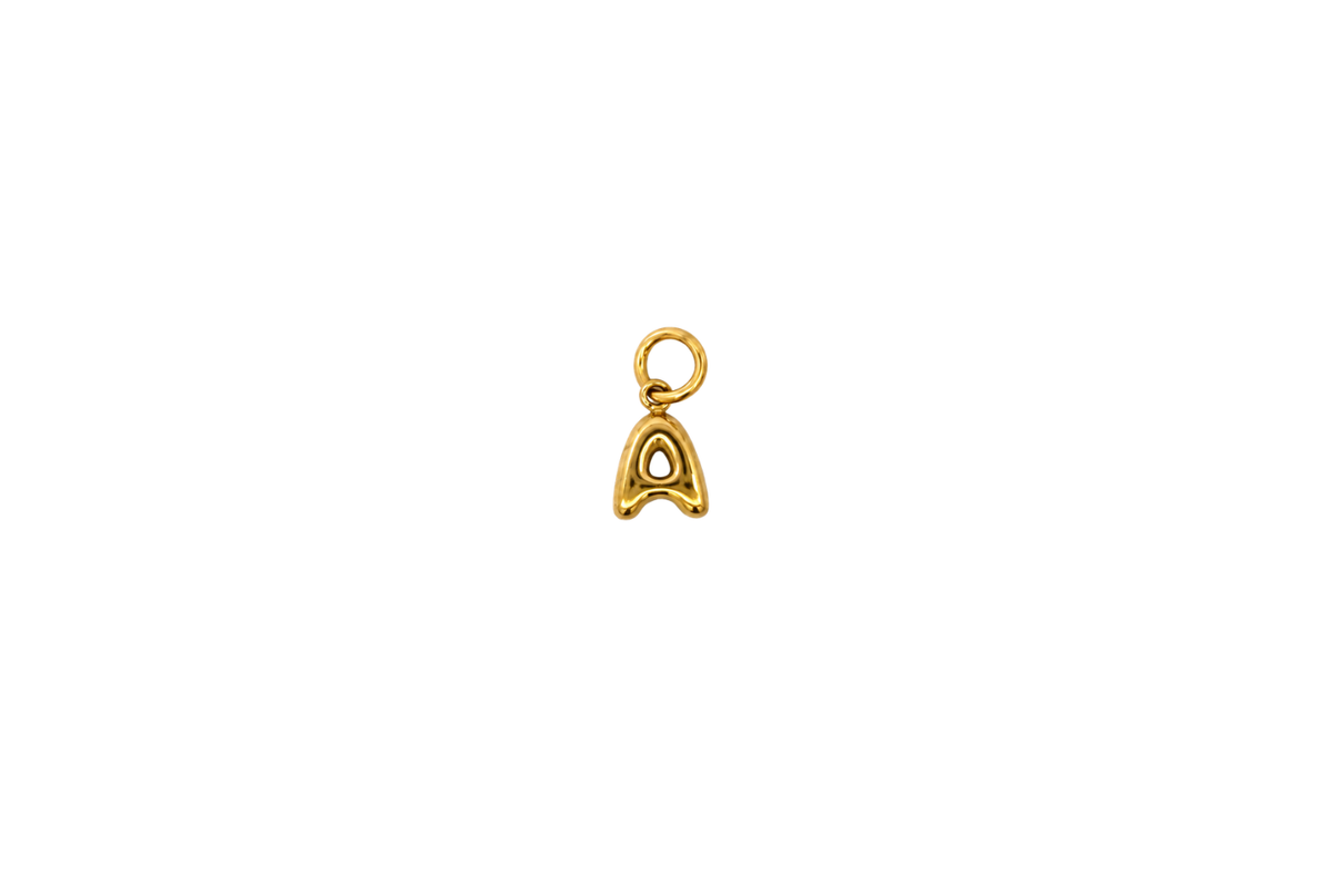 Mina Gold Initial Letter Charm - A
