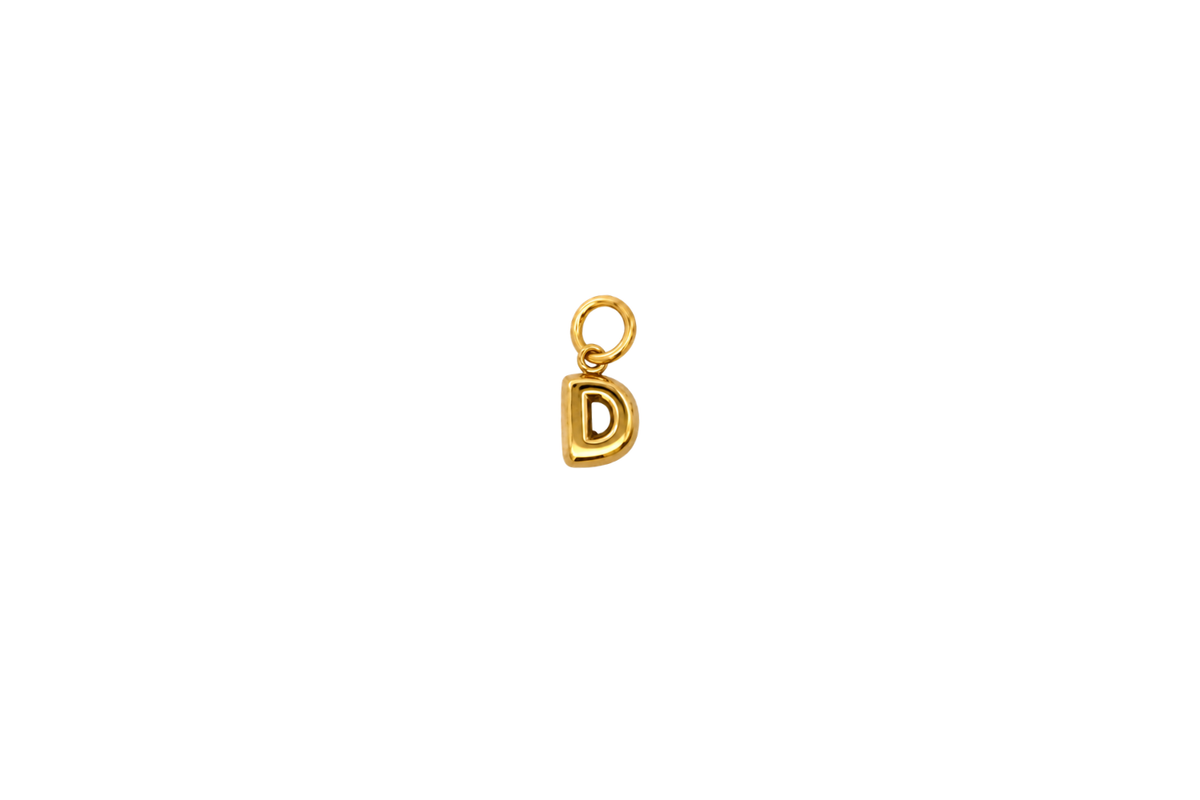 Mina Gold Initial Letter Charm - D