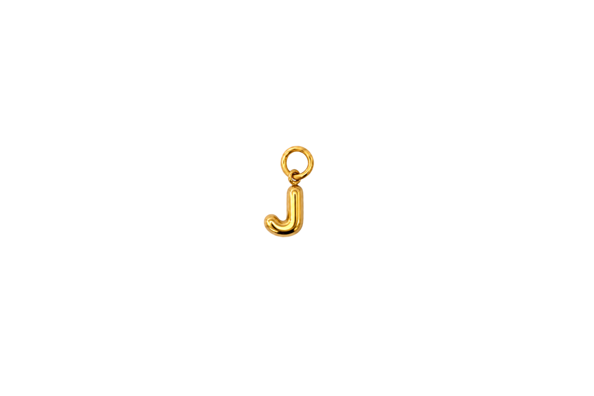 Mina Gold Initial Letter Charm - J