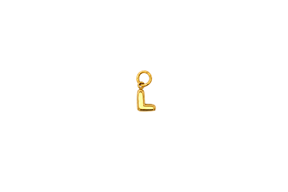 Mina Gold Initial Letter Charm - L