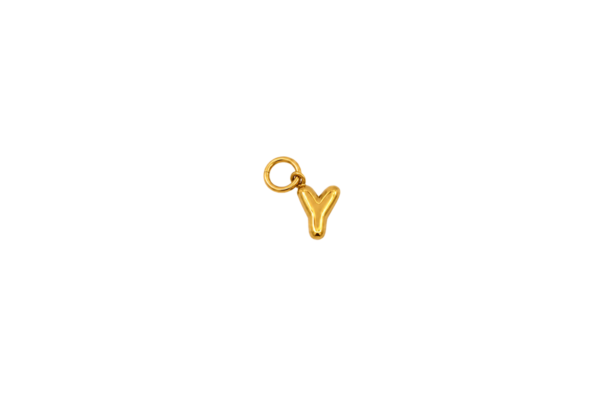 Mina Gold Initial Letter Charm - Y
