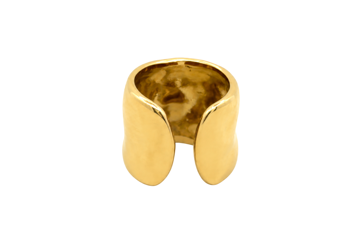Nada Battered Gold Ring