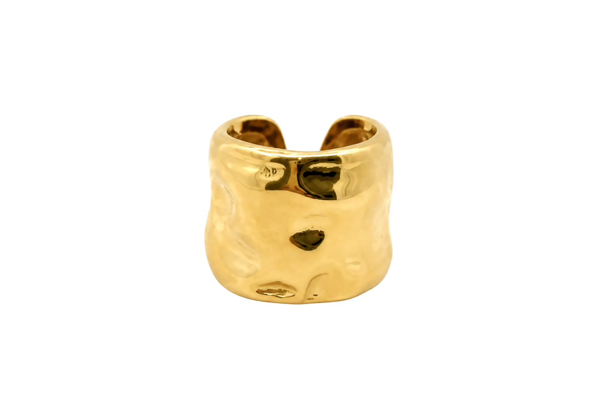 Nada Battered Gold Ring