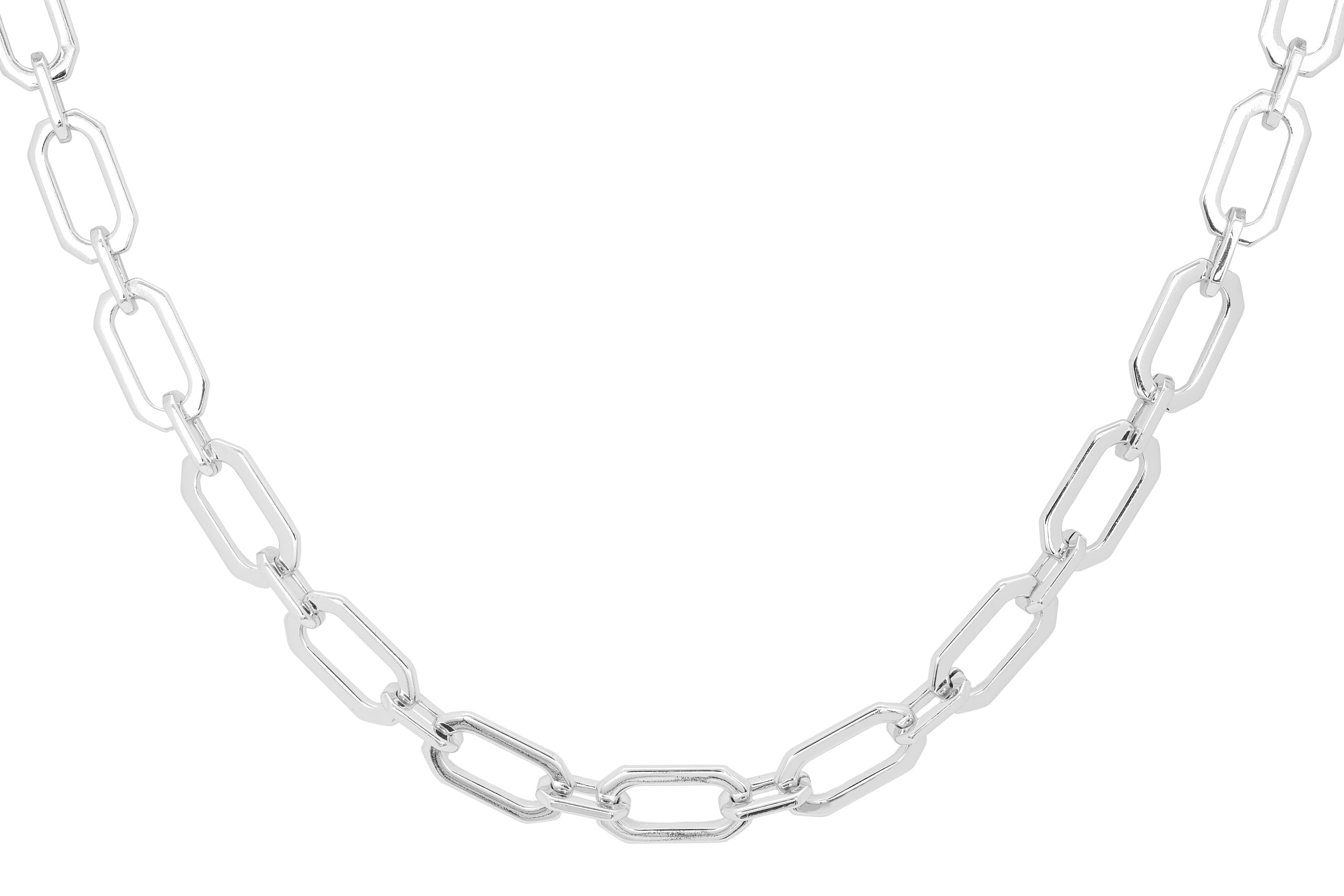 Midas Silver Chunky Chain Necklace - Boho Betty