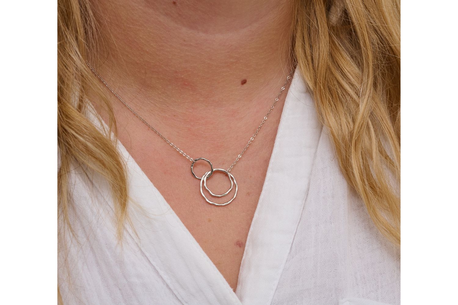 Pimms Silver Circular Necklace - Boho Betty