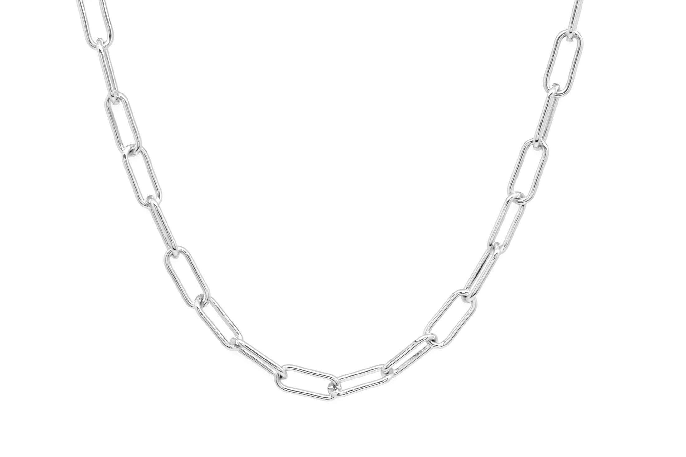 Notus Chunky Chain Medium Length Necklace - Boho Betty #color_Silver