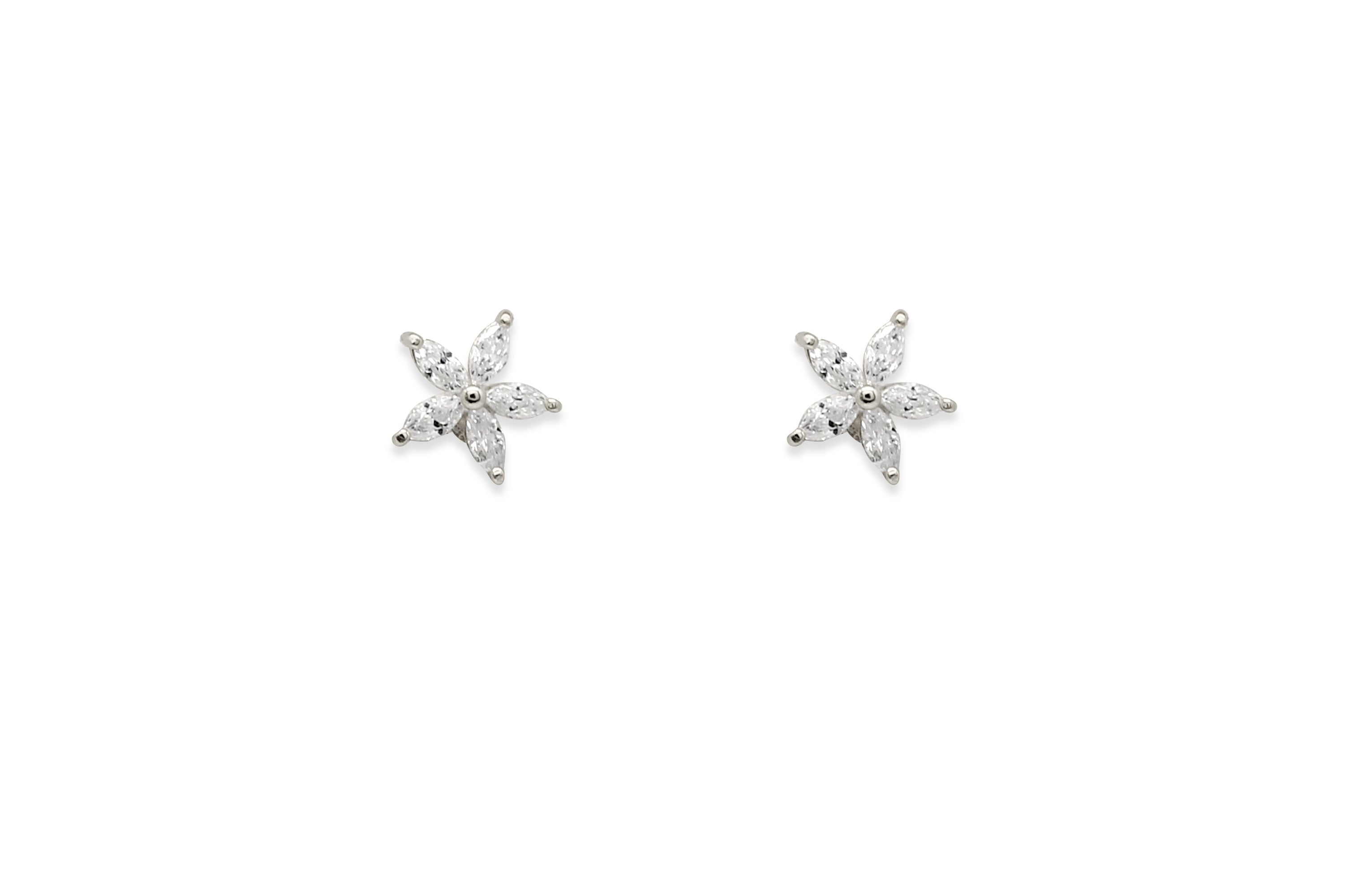 Binnie Flower Earrings#color_silver