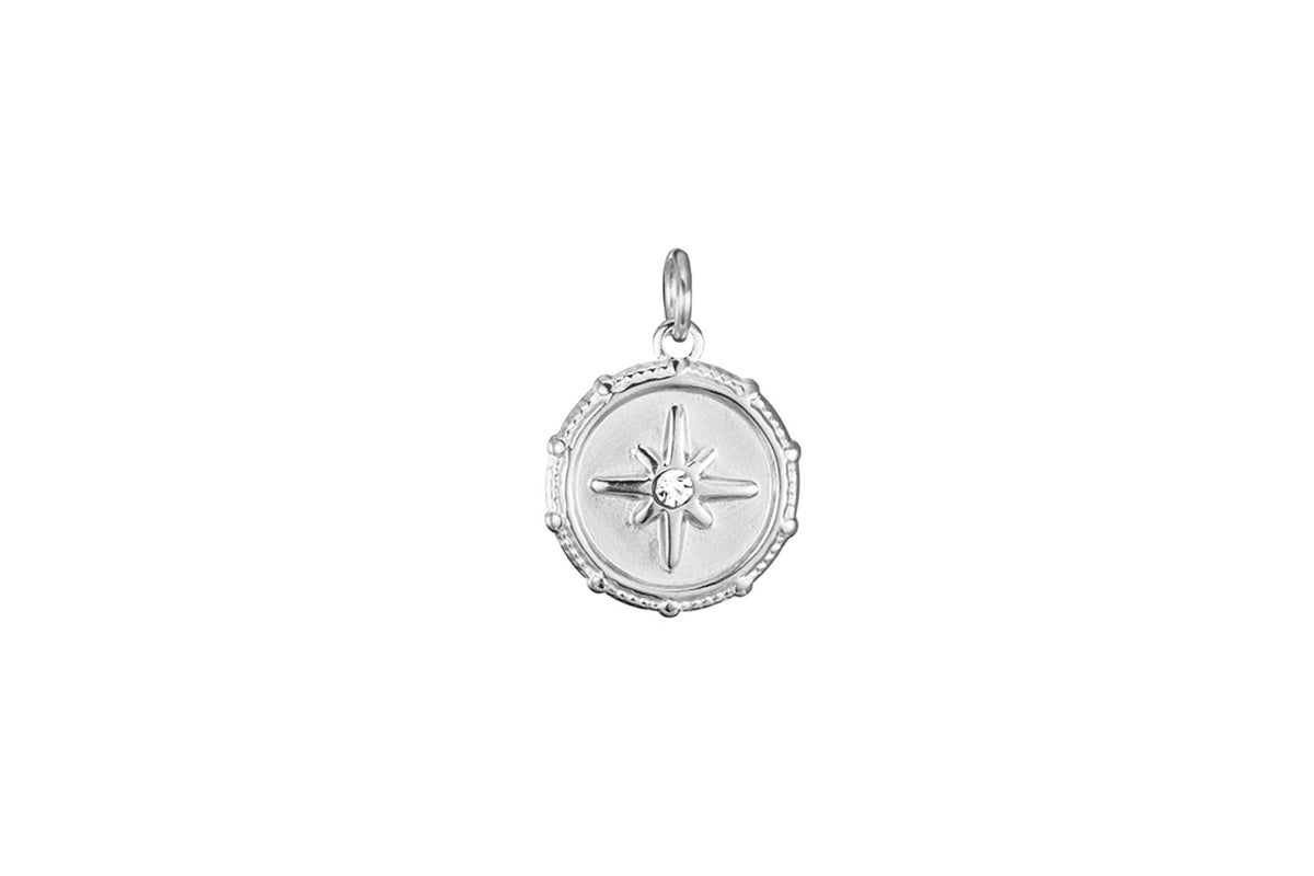 Oriana Compass Silver Charm
