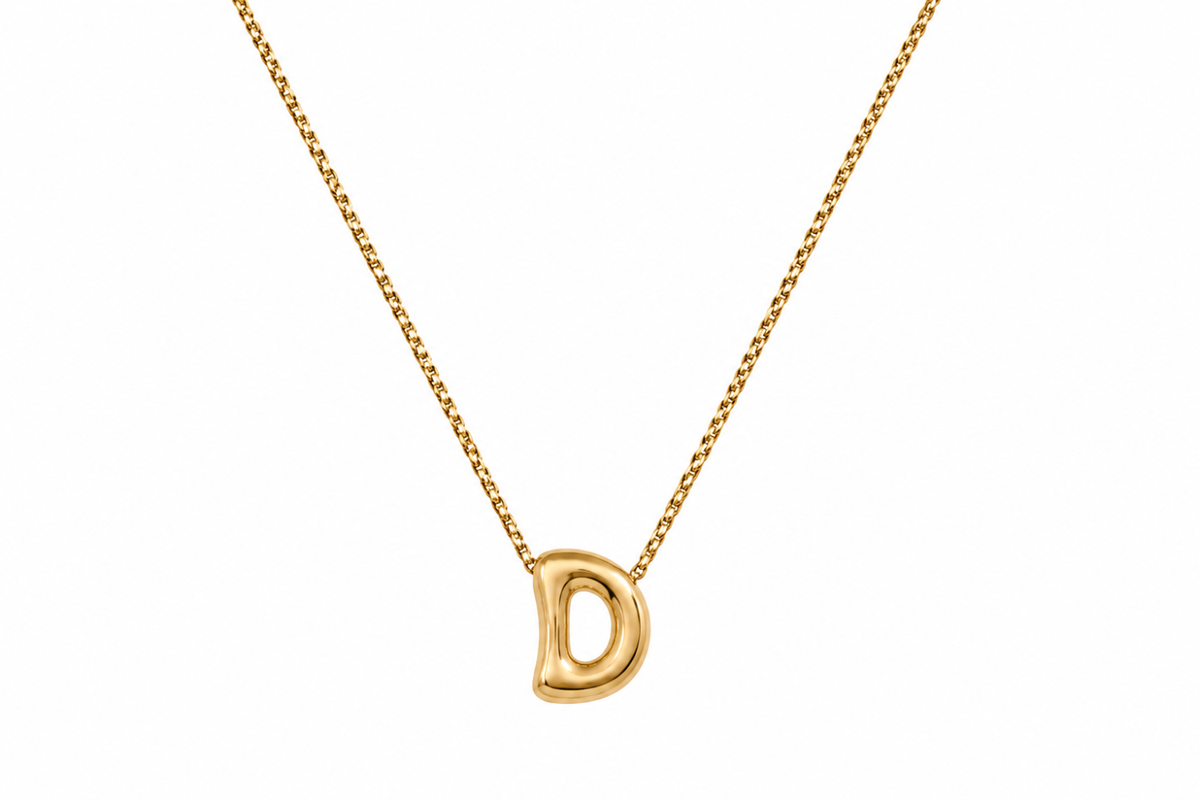 Sola Gold Initial Letter Necklace - D