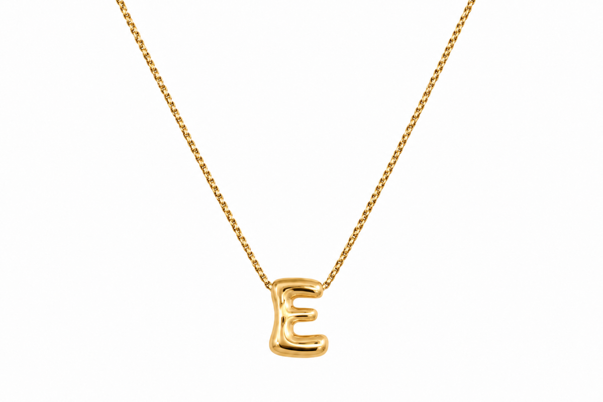 Sola Gold Initial Letter Necklace - E