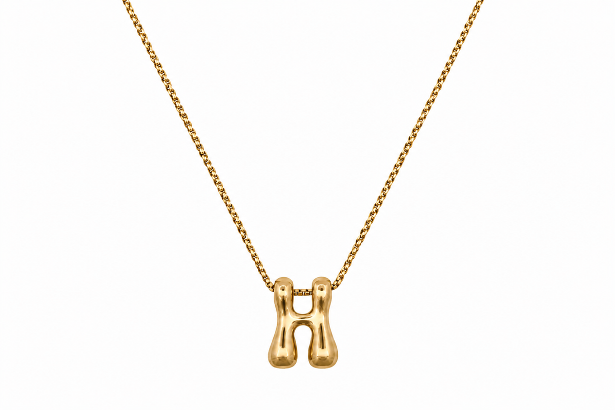 Sola Gold Initial Letter Necklace - H