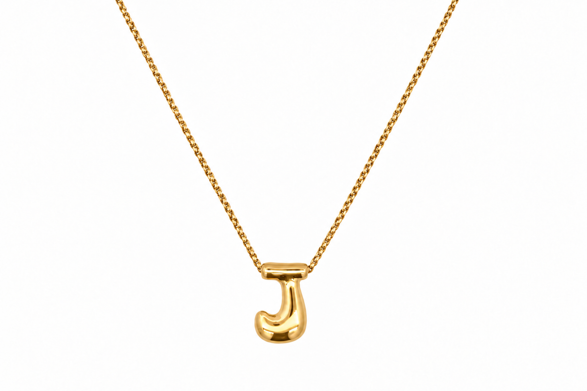 Sola Gold Initial Letter Necklace - J