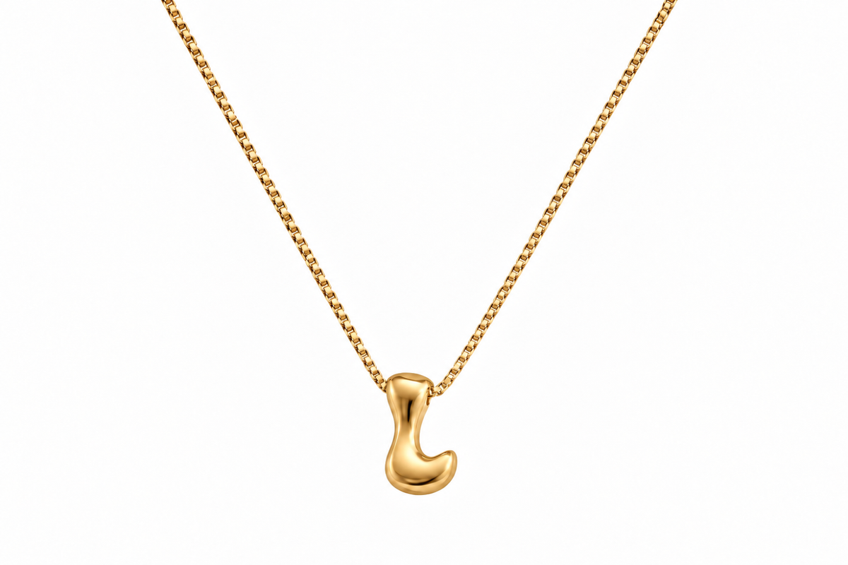 Sola Gold Initial Letter Necklace - L