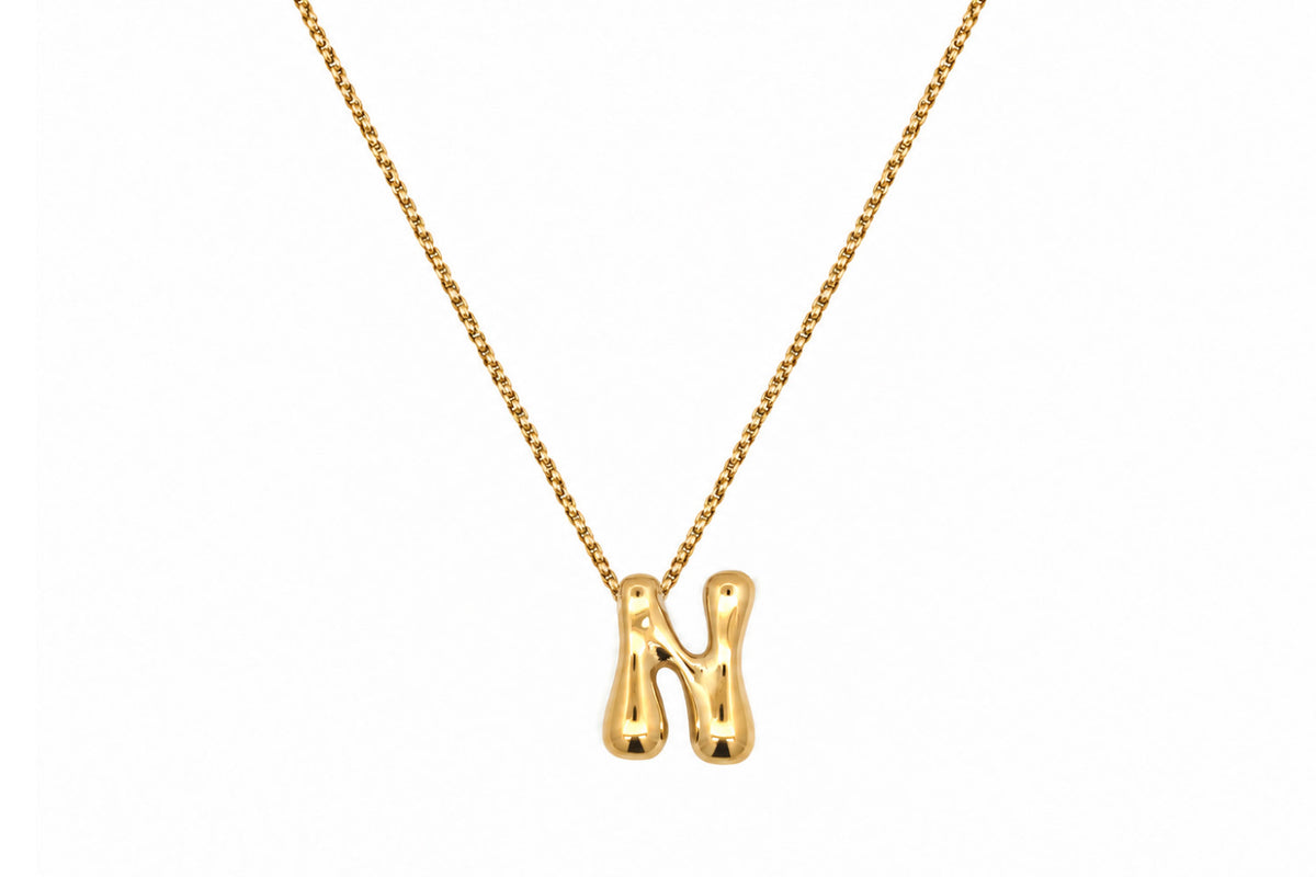 Sola Gold Initial Letter Necklace - N