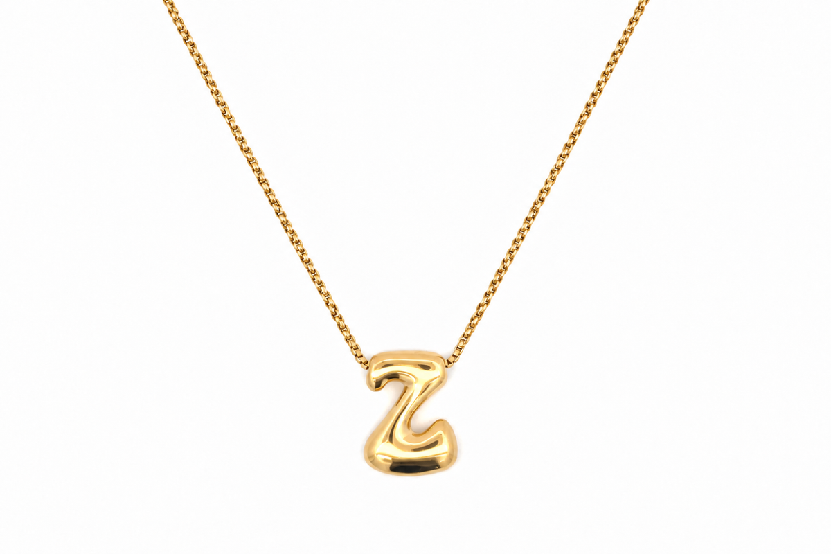 Sola Gold Initial Letter Necklace - Z
