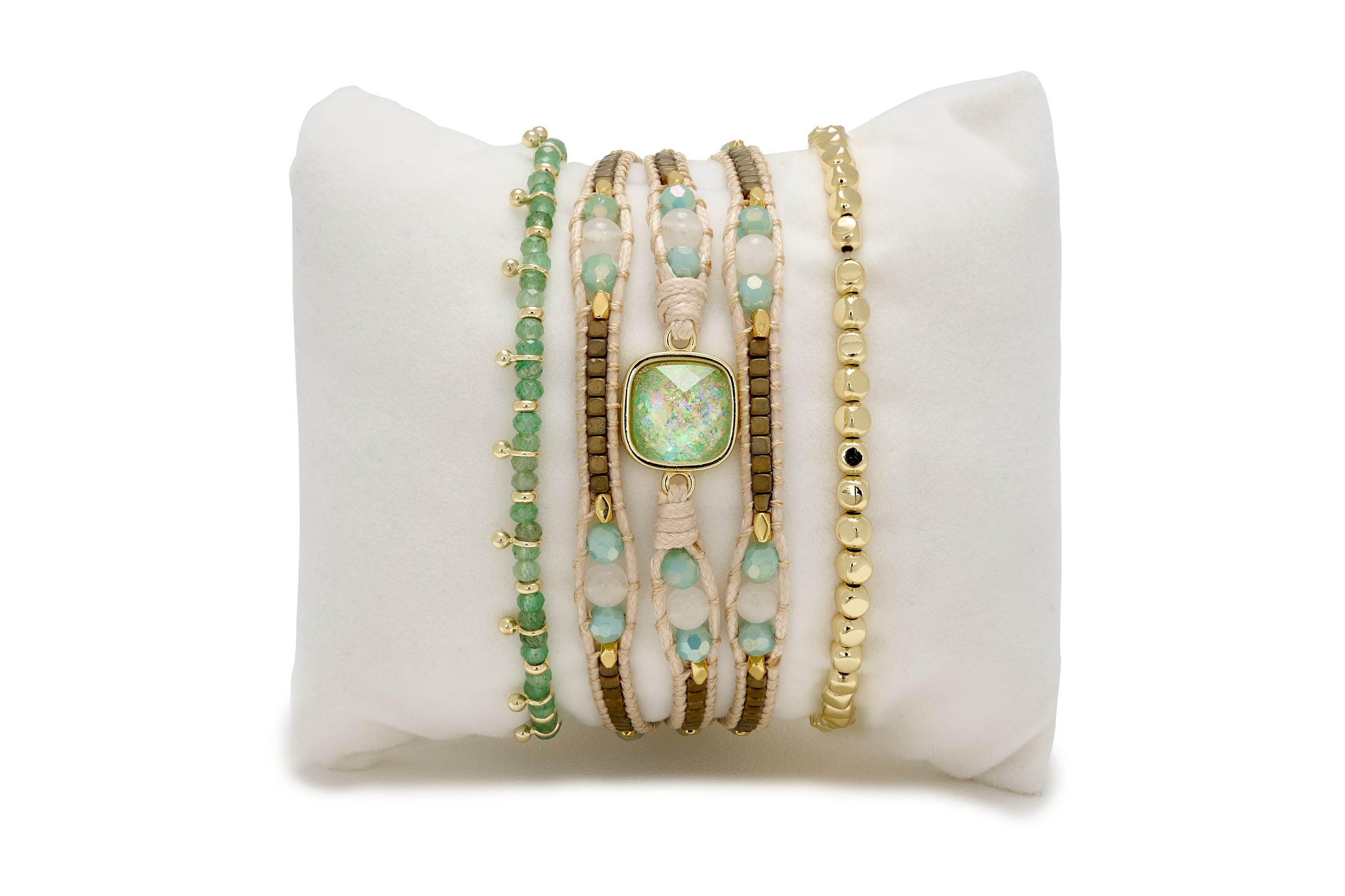 Marella Aqua Bracelet Stack - Boho Betty