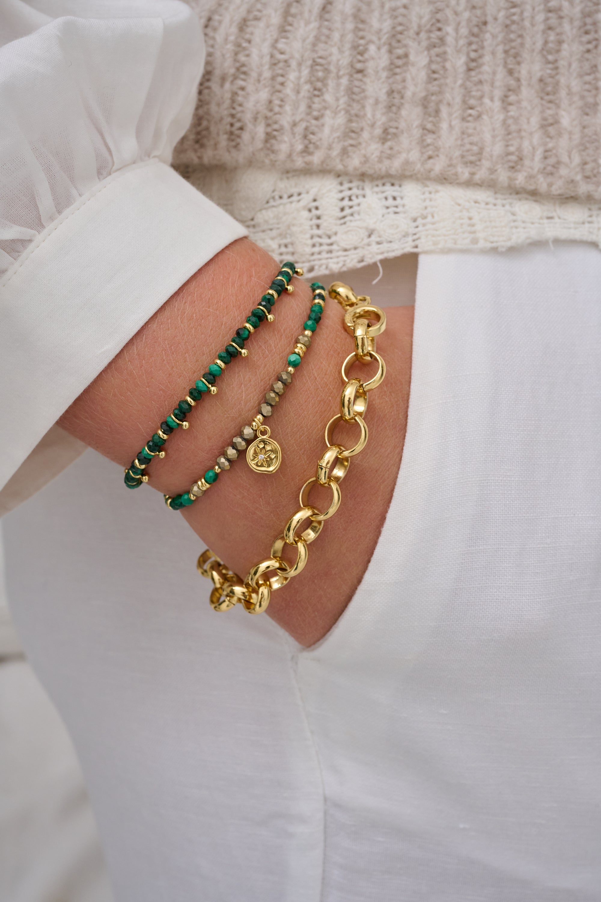 Elyssian 3 Layer Gemstone Bracelet Stack - Boho Betty