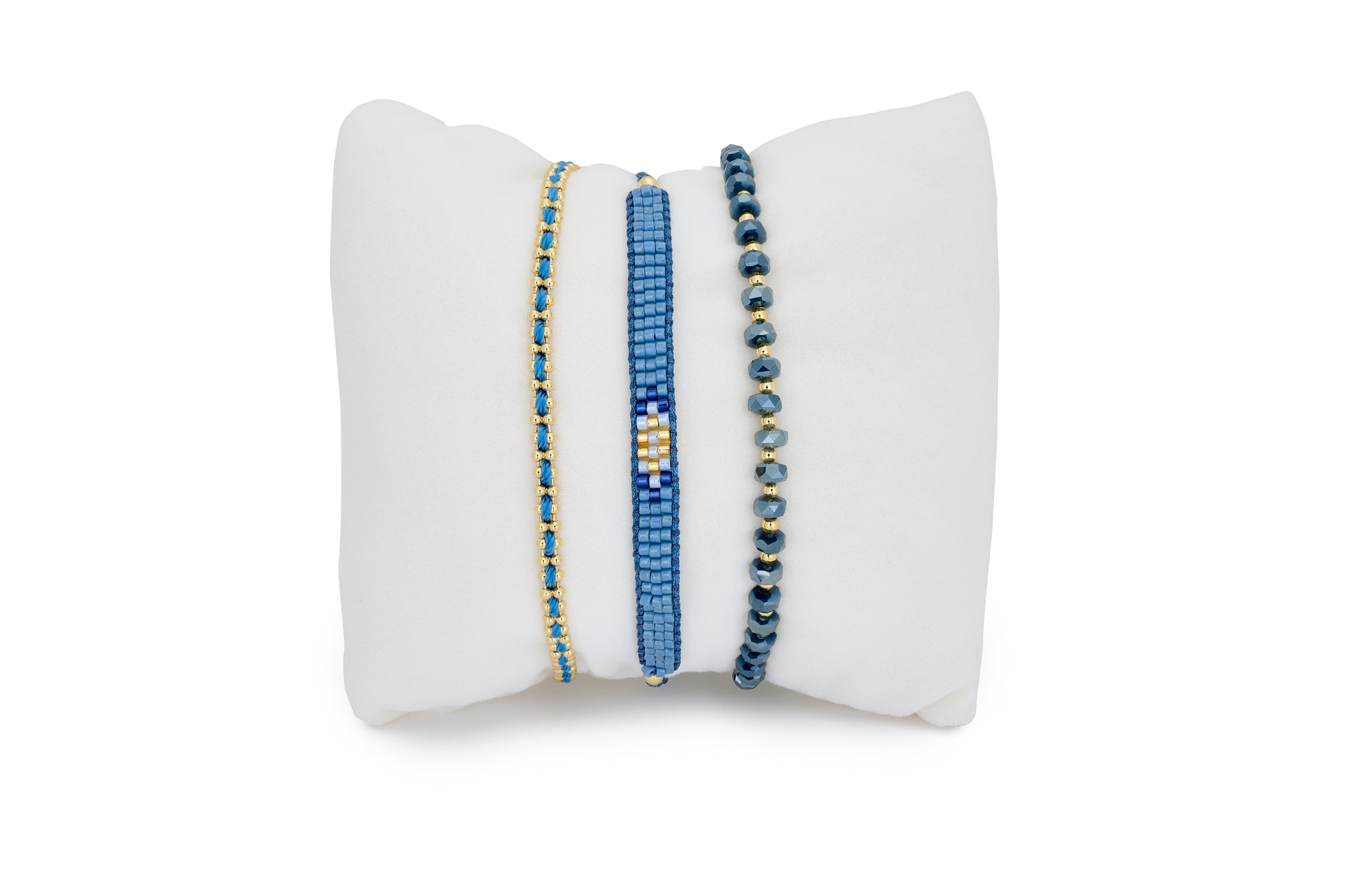 Fidda 3 Layer Bracelet Stack #color_blue