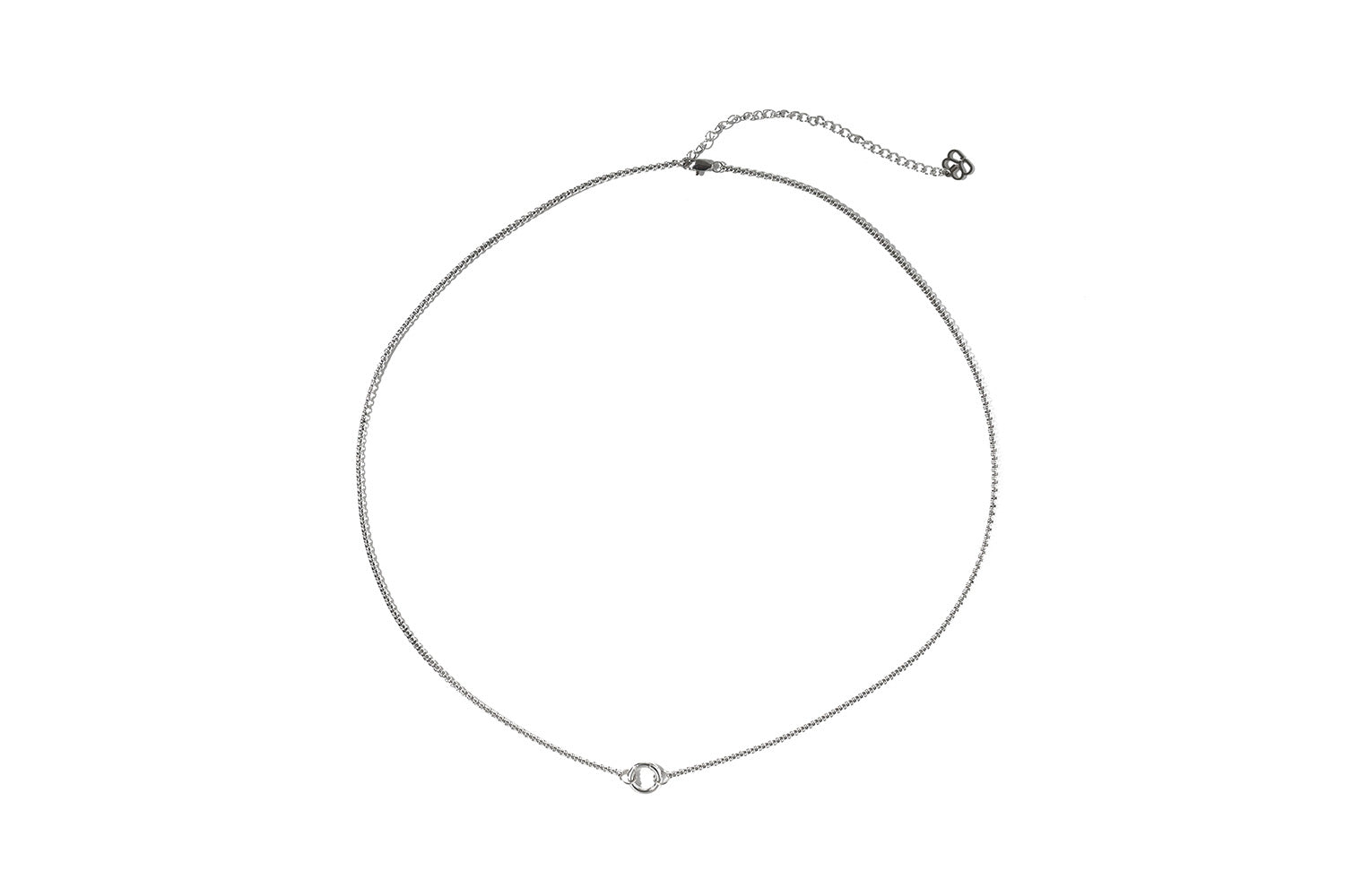 Thalia Long Chain Necklace Polished Steel - Boho Betty