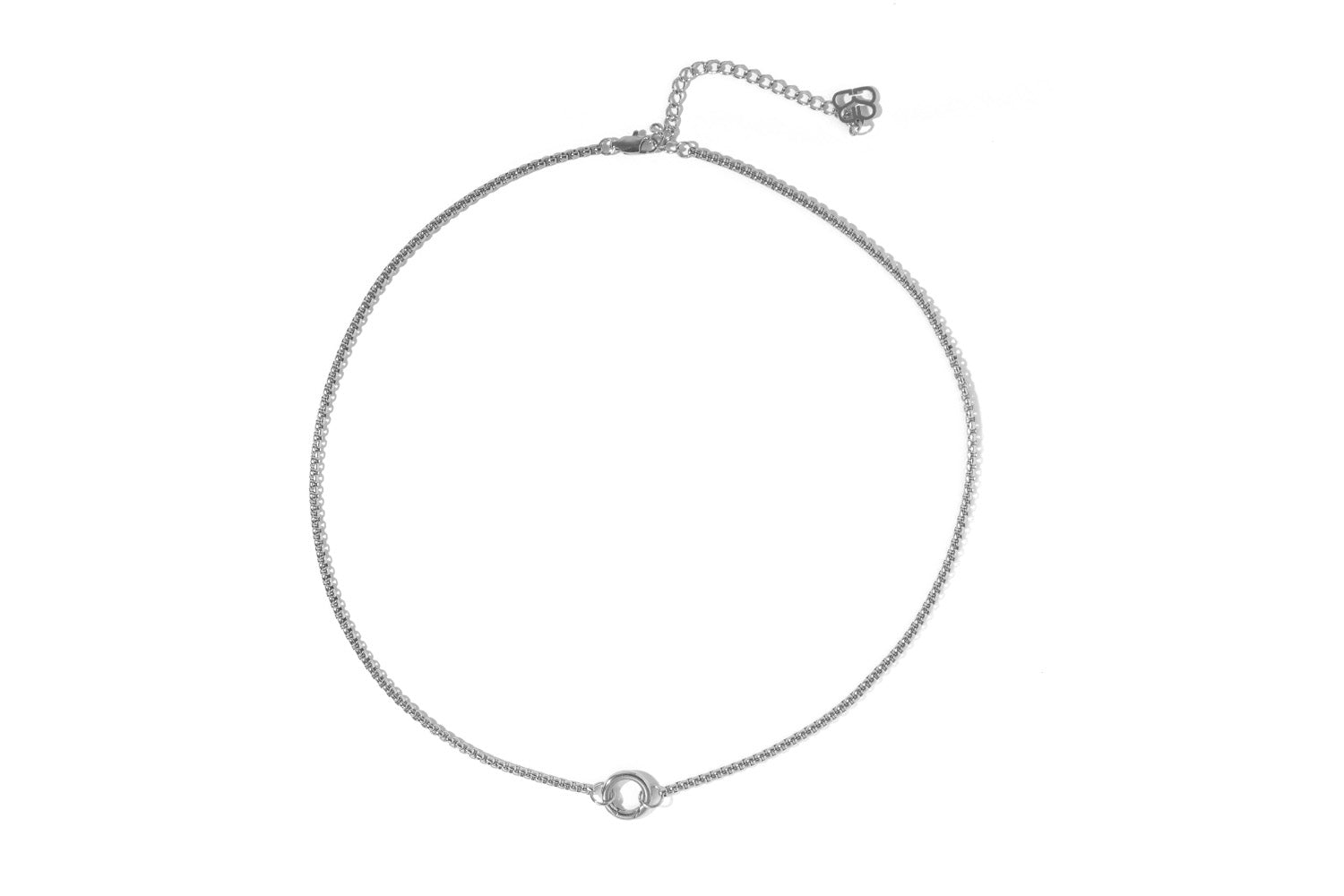 Thalia Short Chain Necklace Polished Steel - Boho Betty