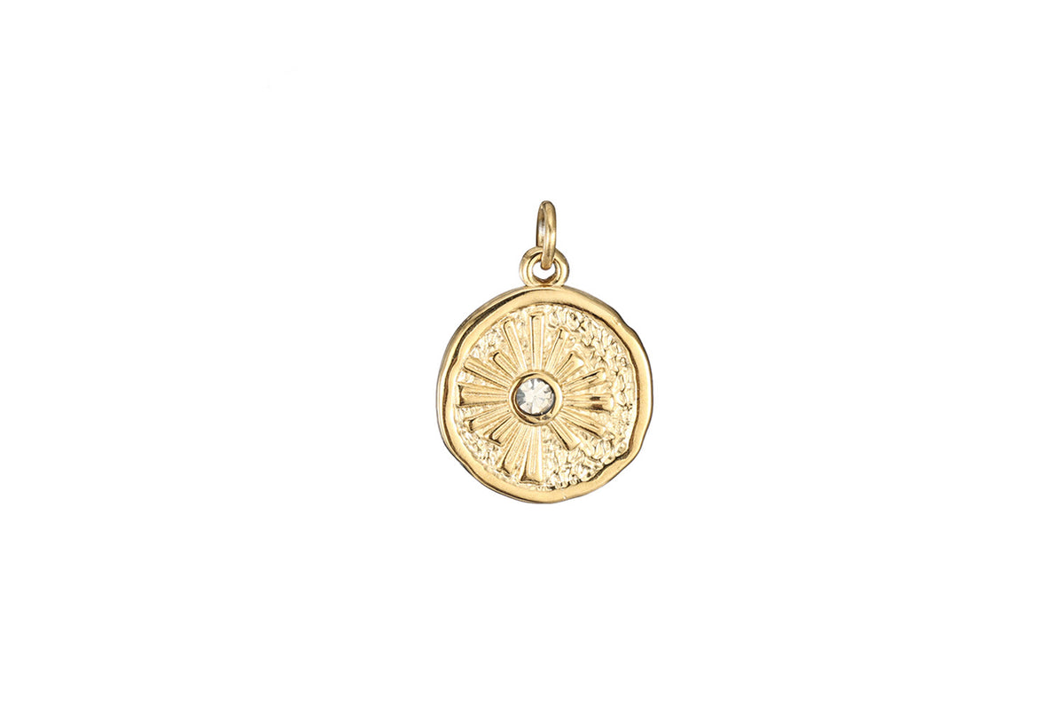 Twila Reversible Sun and Moon Gold Charm