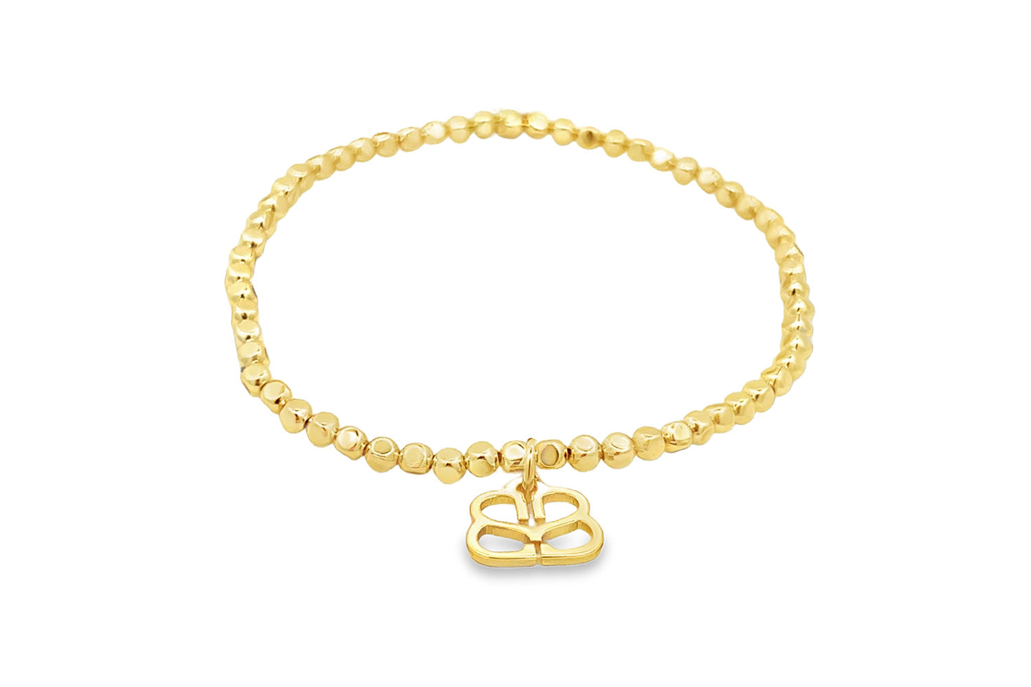 The wonderful whistle in 3mm gold the perfect stretch bracelet to compliment your stack.