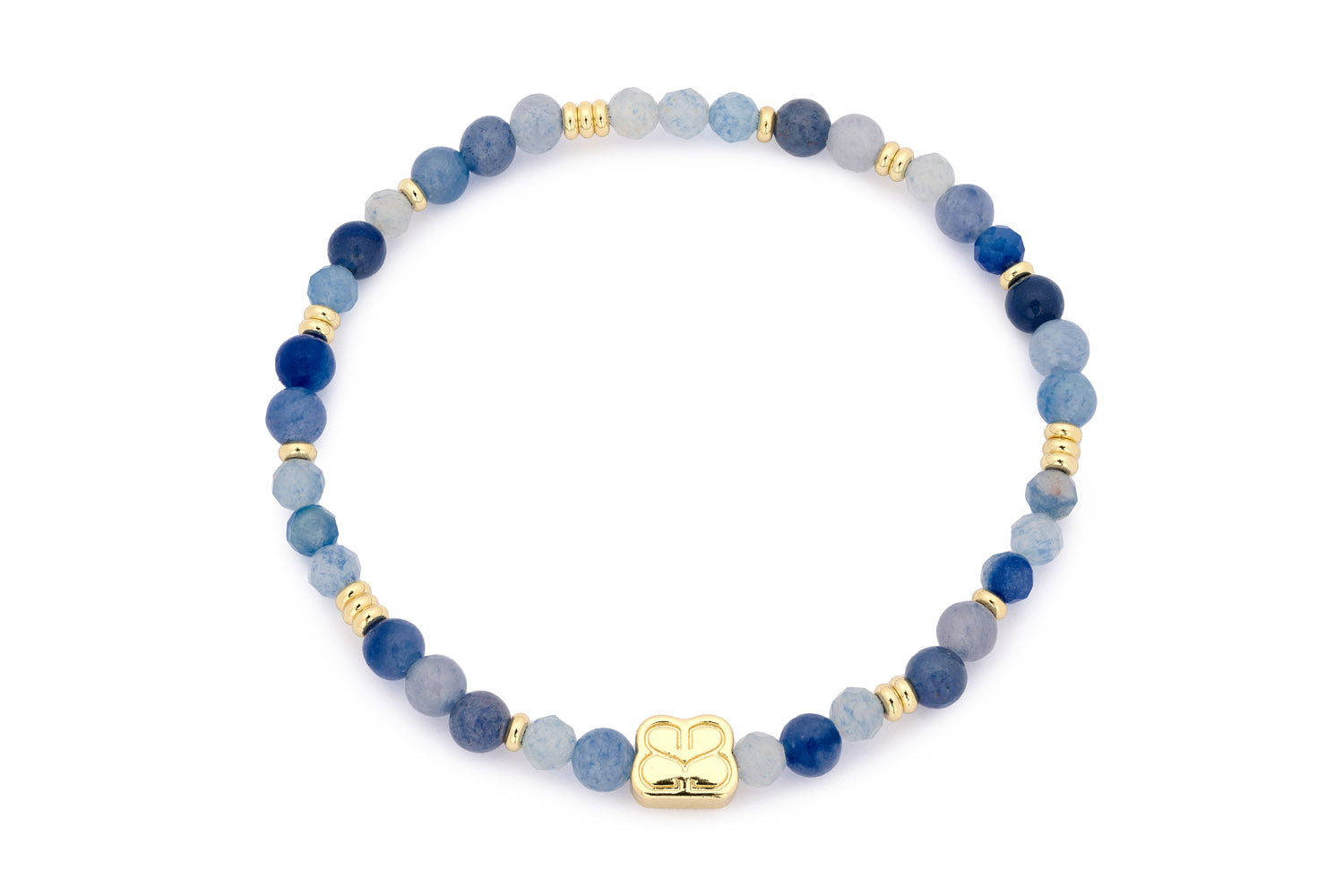 Moala Blue Aventurine & Gold Bracelet Stack - Boho Betty
