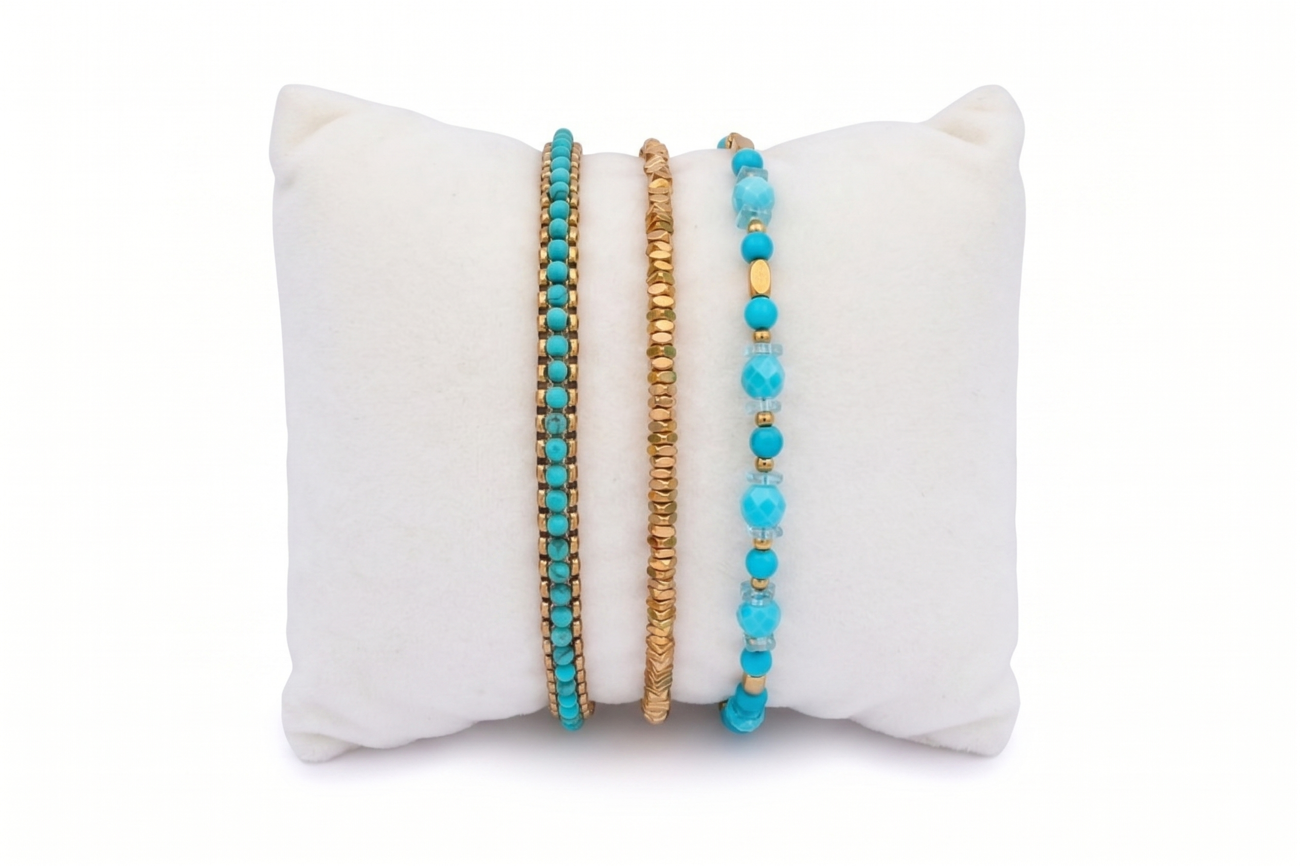 Cozumel Turquoise and Gold Stack - Boho Betty