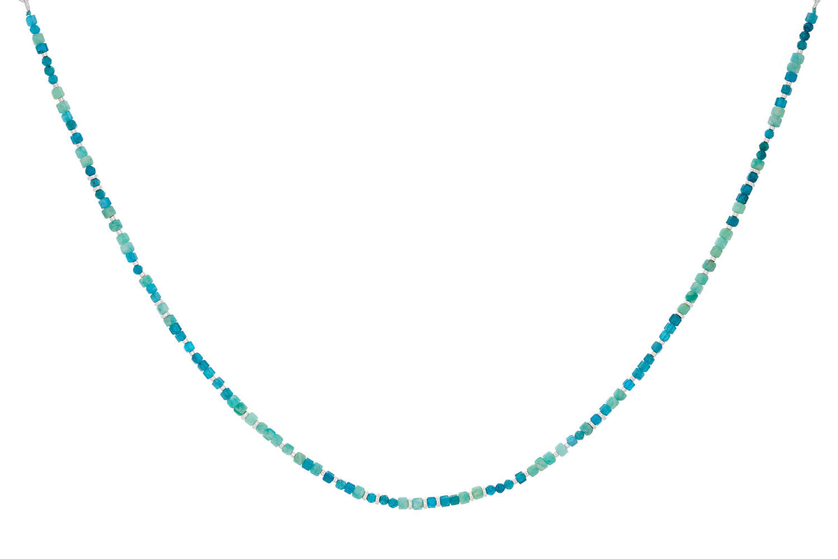 Allegra Amazonite and Apatite Silver Necklace