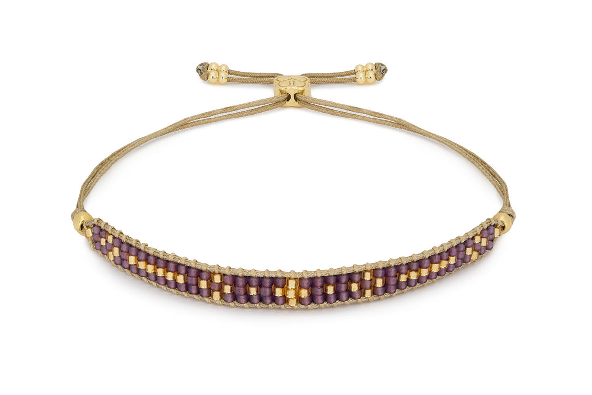 Aslan Gold Mulberry Beaded Friendship Bracelet