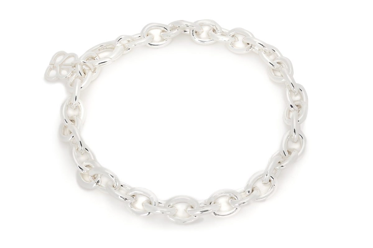 Bold Chunky Chain Bracelet in Silver