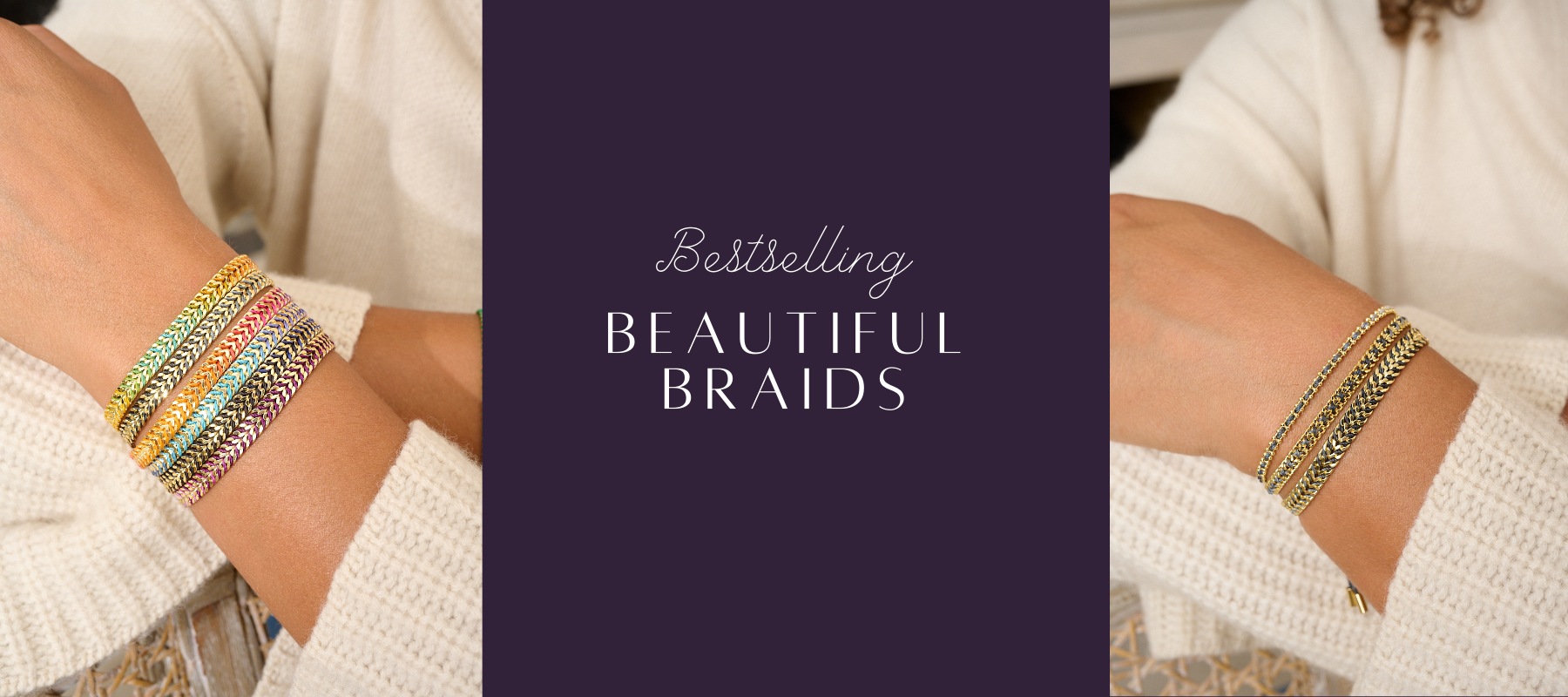 braided bracelets collection, woven friendship bracelets, perfect gifts for friends and secret santa gifts for women