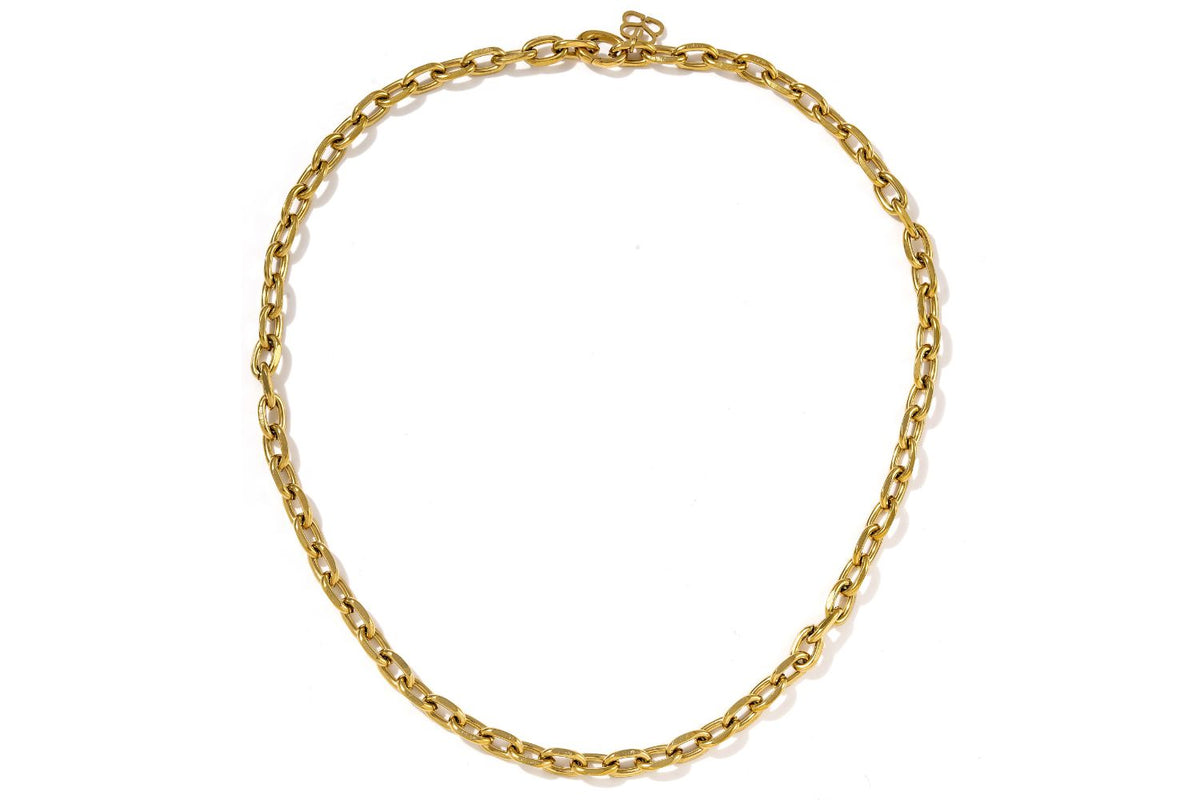 Dione Chunky Oval Chain Gold Necklace