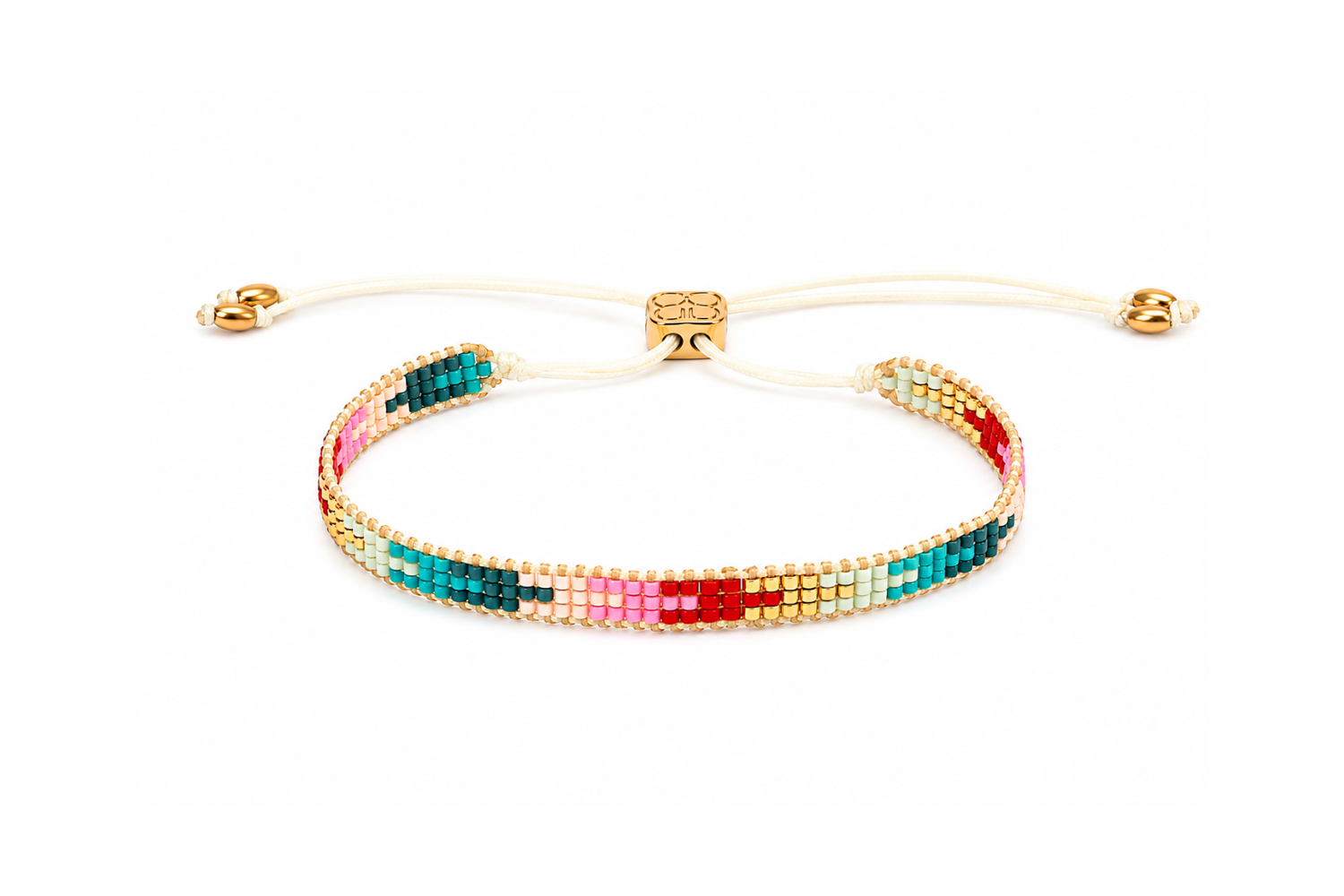Macela Multi Gold Waterproof Beaded Friendship Bracelet