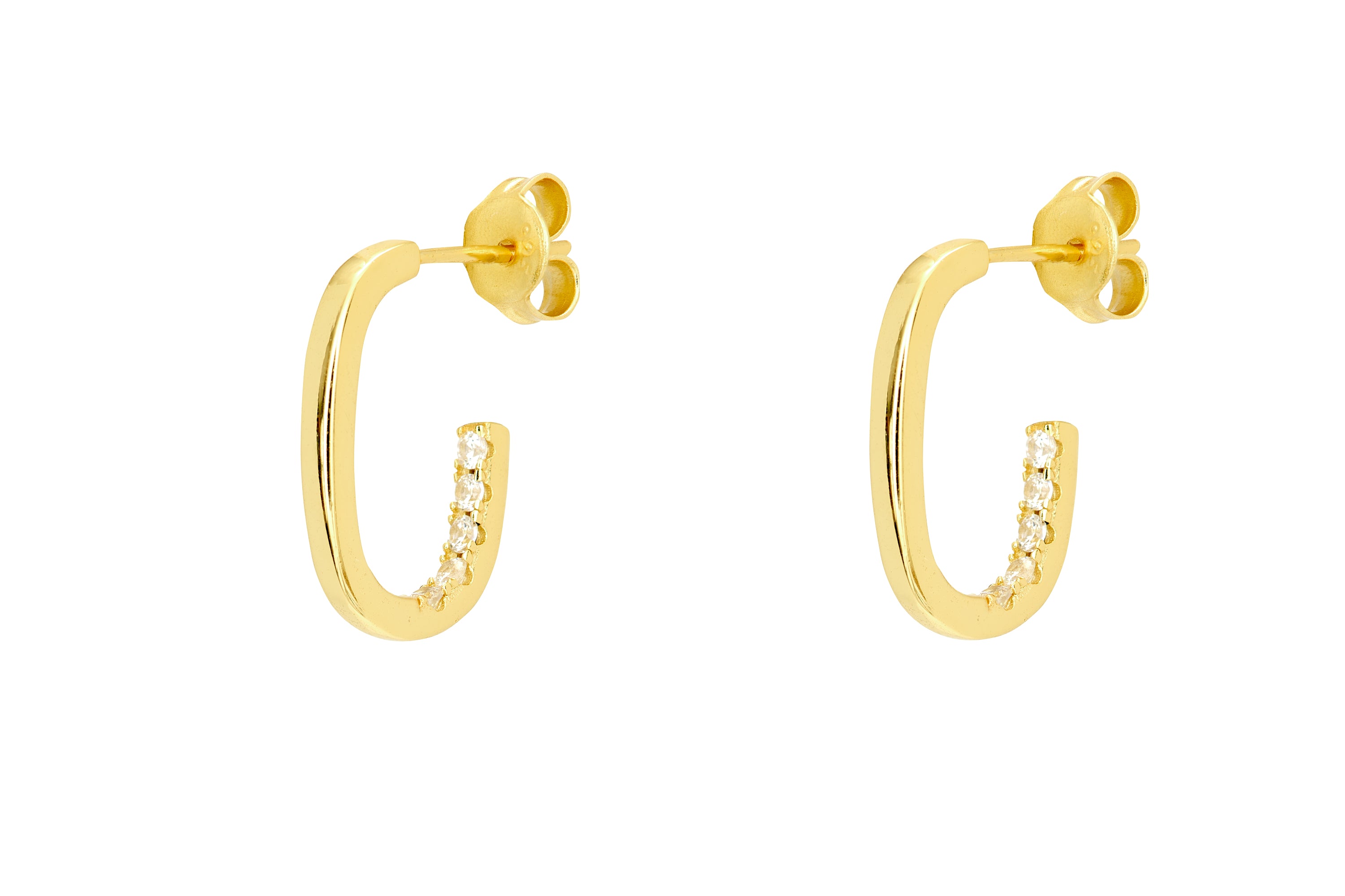 Dafne Gold Sterling Earrings#color_gold