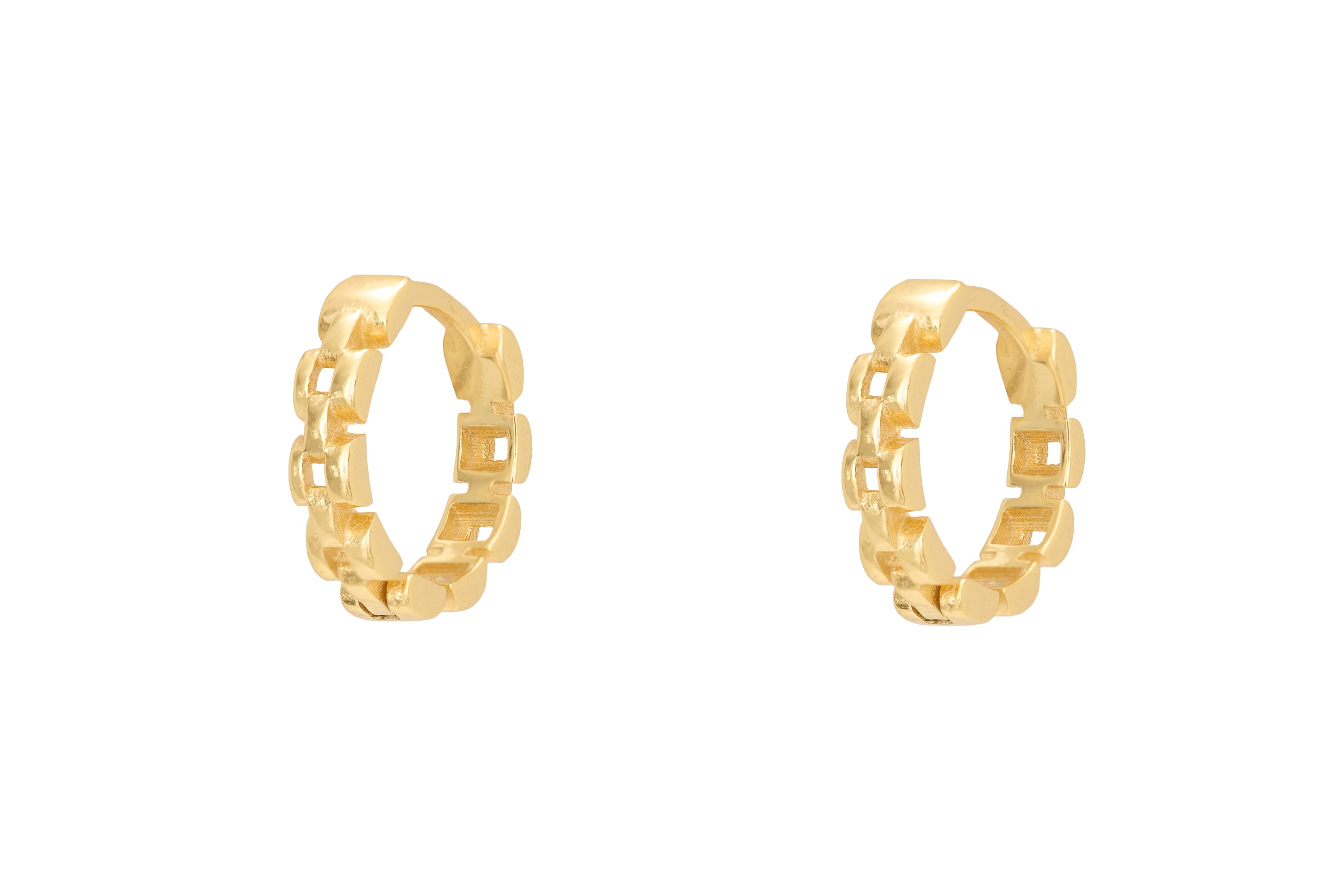 gold-chain-huggie-earrings